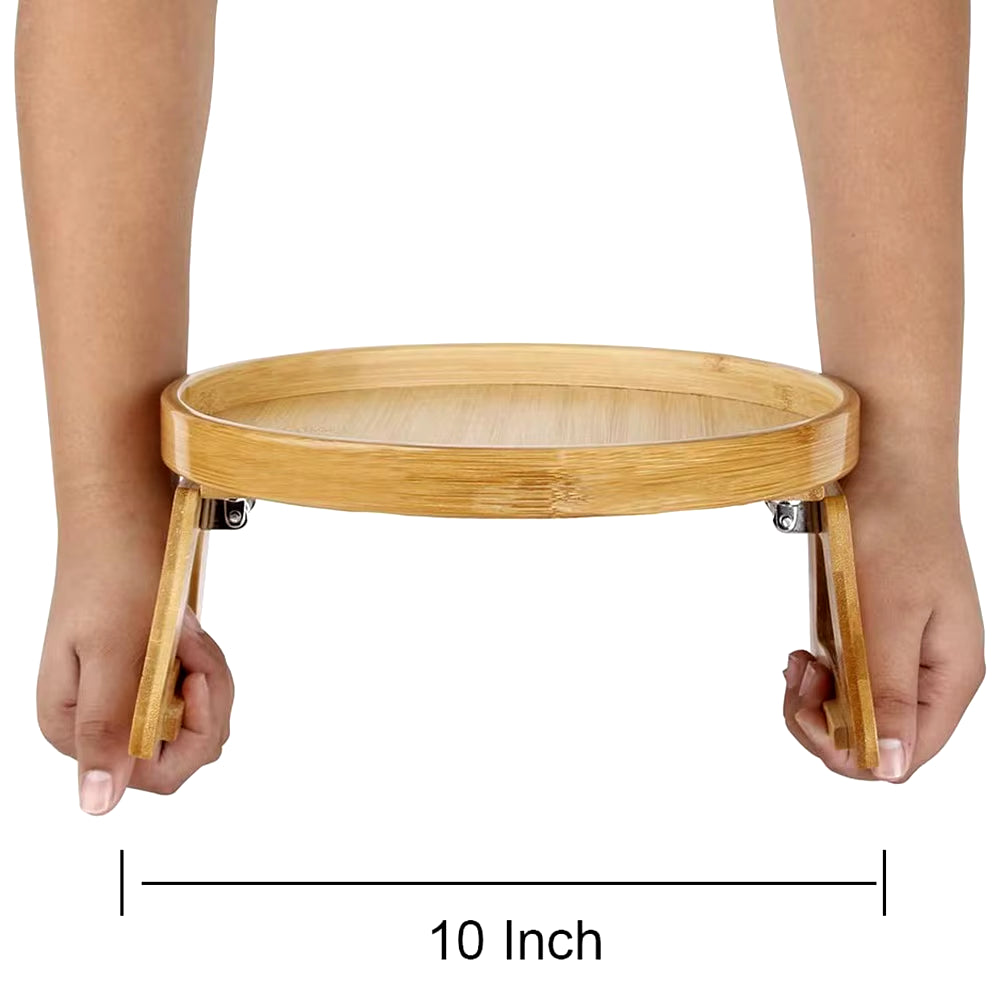 Sofa Tray Table Sofa Armrest Clip-On Tray Natural Wooden Sofa Tray Practical TV Snack Tray for Remote Control Coffee Snacks